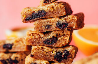 Cranberry Orange Cookie Bars (Vegan + Gluten-Free)