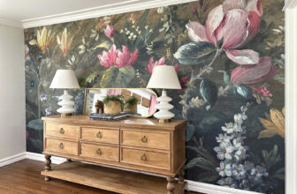 One Option For Using The Leftover Floral Wall Mural