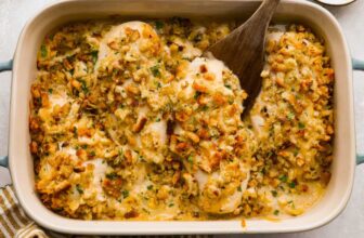 Swiss Chicken Bake (Creamy, Cheesy & Easy!)